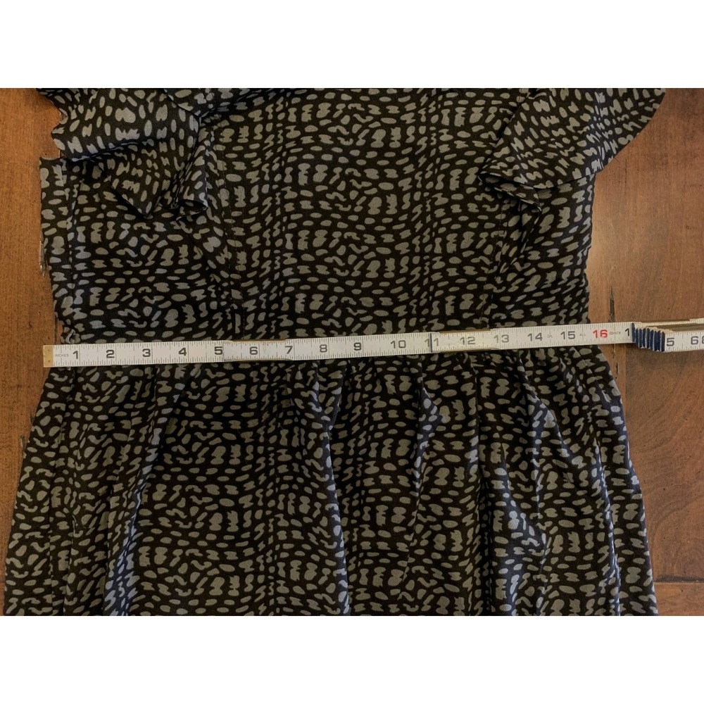 Mind Code Cottage Dress Size Small Ruffle Sleeve Pleated All Over Print - Picture 10 of 11